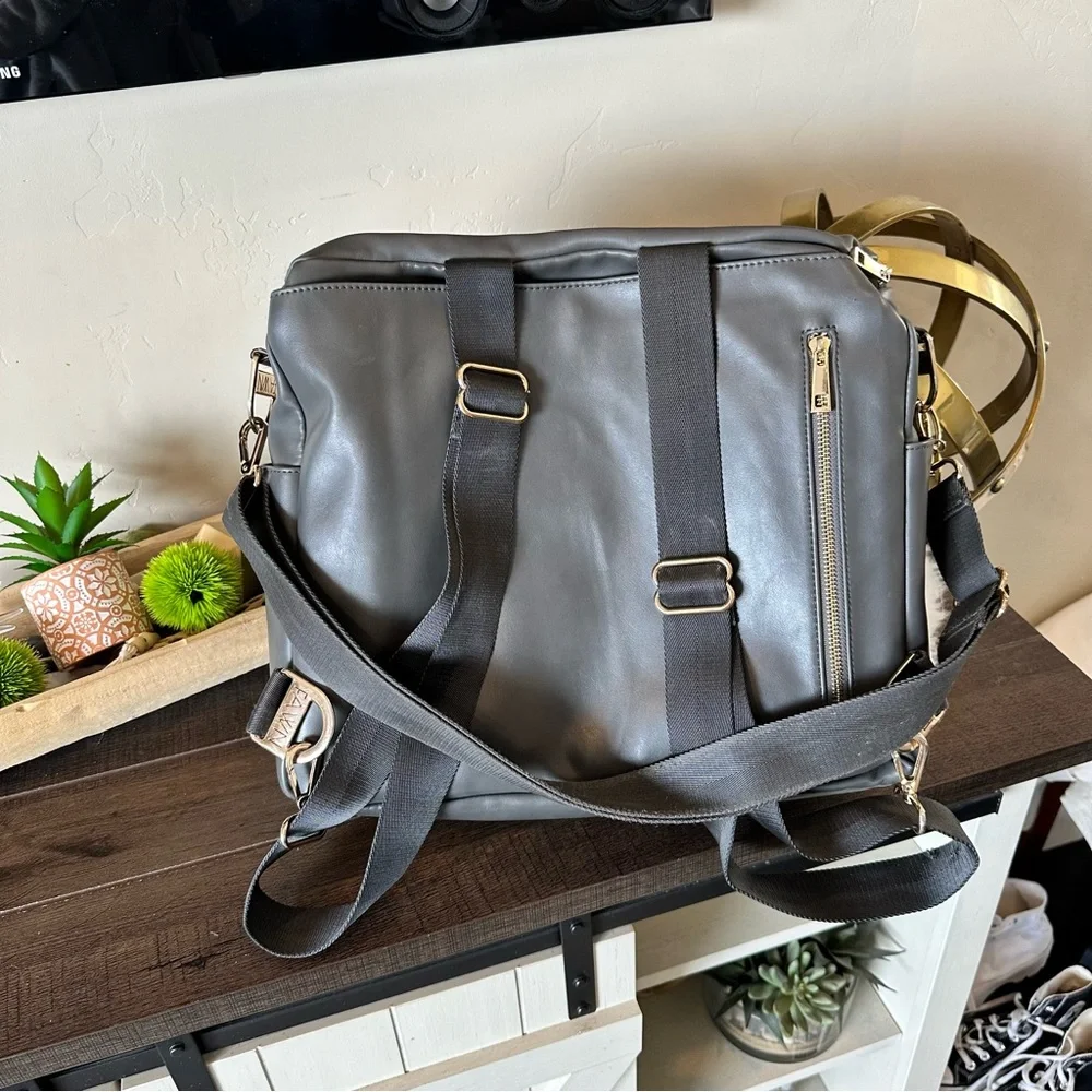 Fawn Design + Cara Loren Ray luxury Backpack Bag limited edition Dark gray